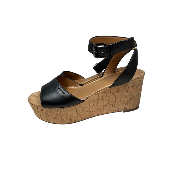 NWOT Coach Becka Black Platform Sandal, Black, Size 10B - Picture 4 of 12